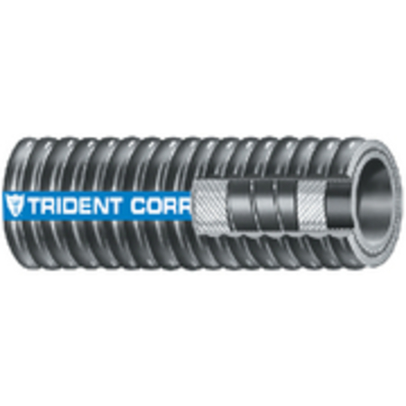 Trident Hose Trident 2522004 Flex Corrugated Hardwall Exhaust Hose; 2" x 12.5Ft 2522004